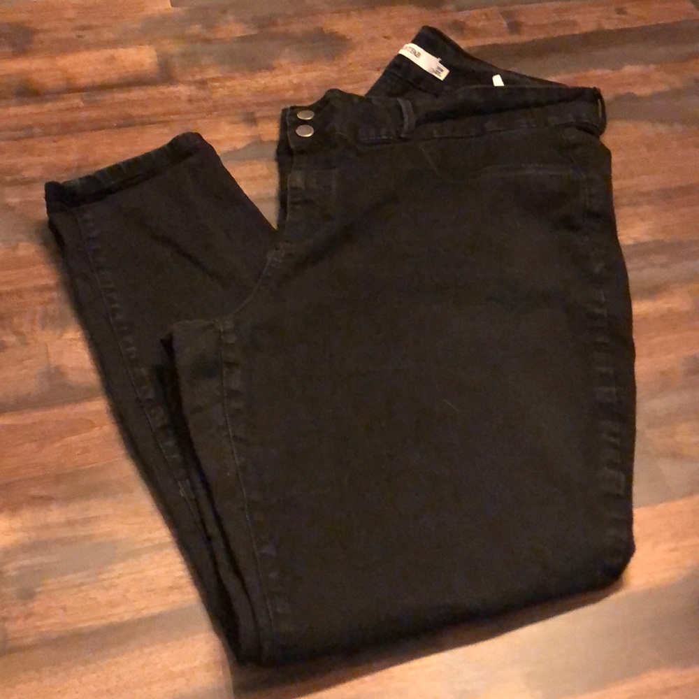 JustFab Grey/Black High Rise Skinny Jeans Sz 20